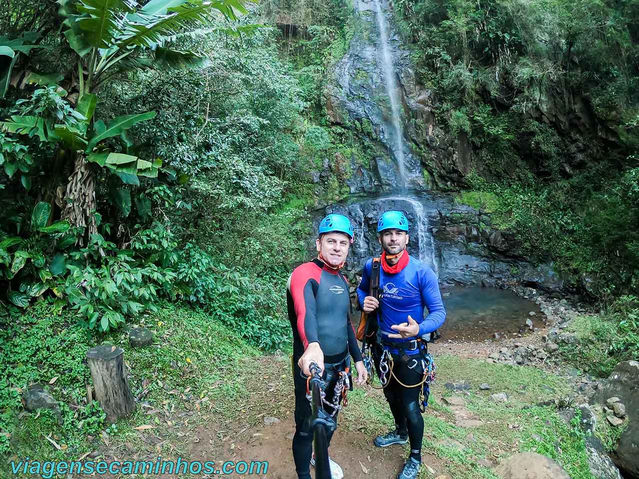 Rapel na Cachoeira Magia das Águas - Praia Grande - SC