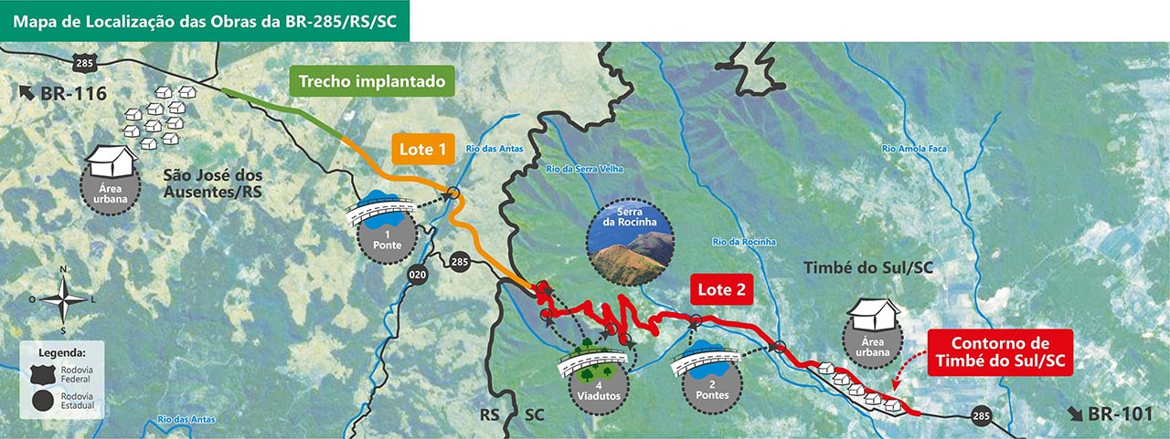 Mapa das Obras da Serra da Rocinha