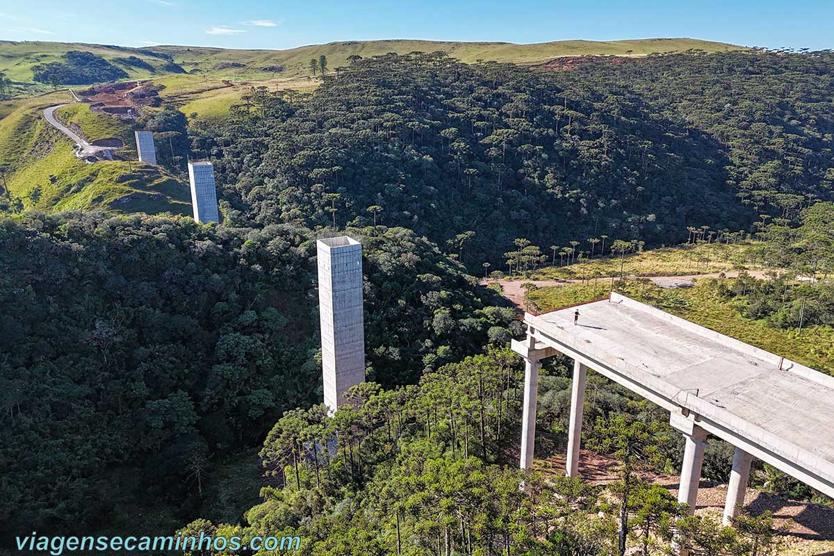 Obras da Ponte do Vale do Rio das Antas - São José dos Ausentes