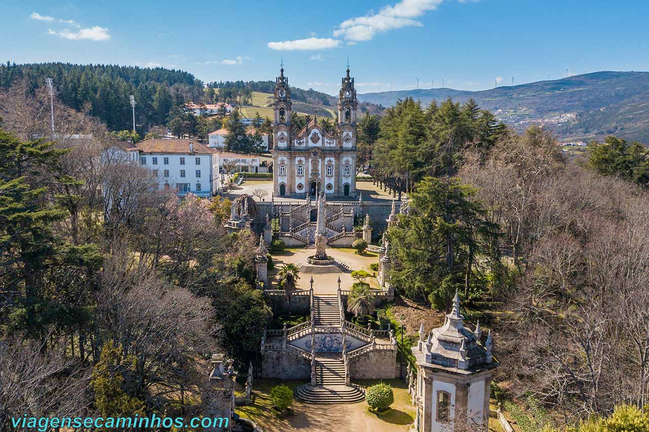 Vista aérea do Santuário Nossa Senhora dos remédios - Lamego - Portugal