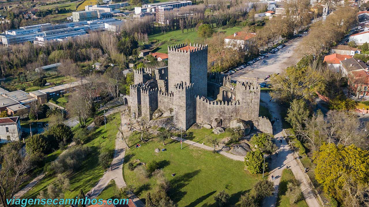 Vista aérea do Castelo de Guimarães