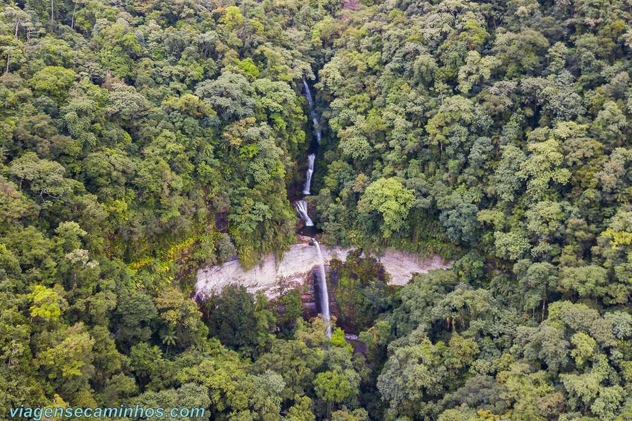 Vista aérea da Cachoeira do Cantão - Nova Veneza