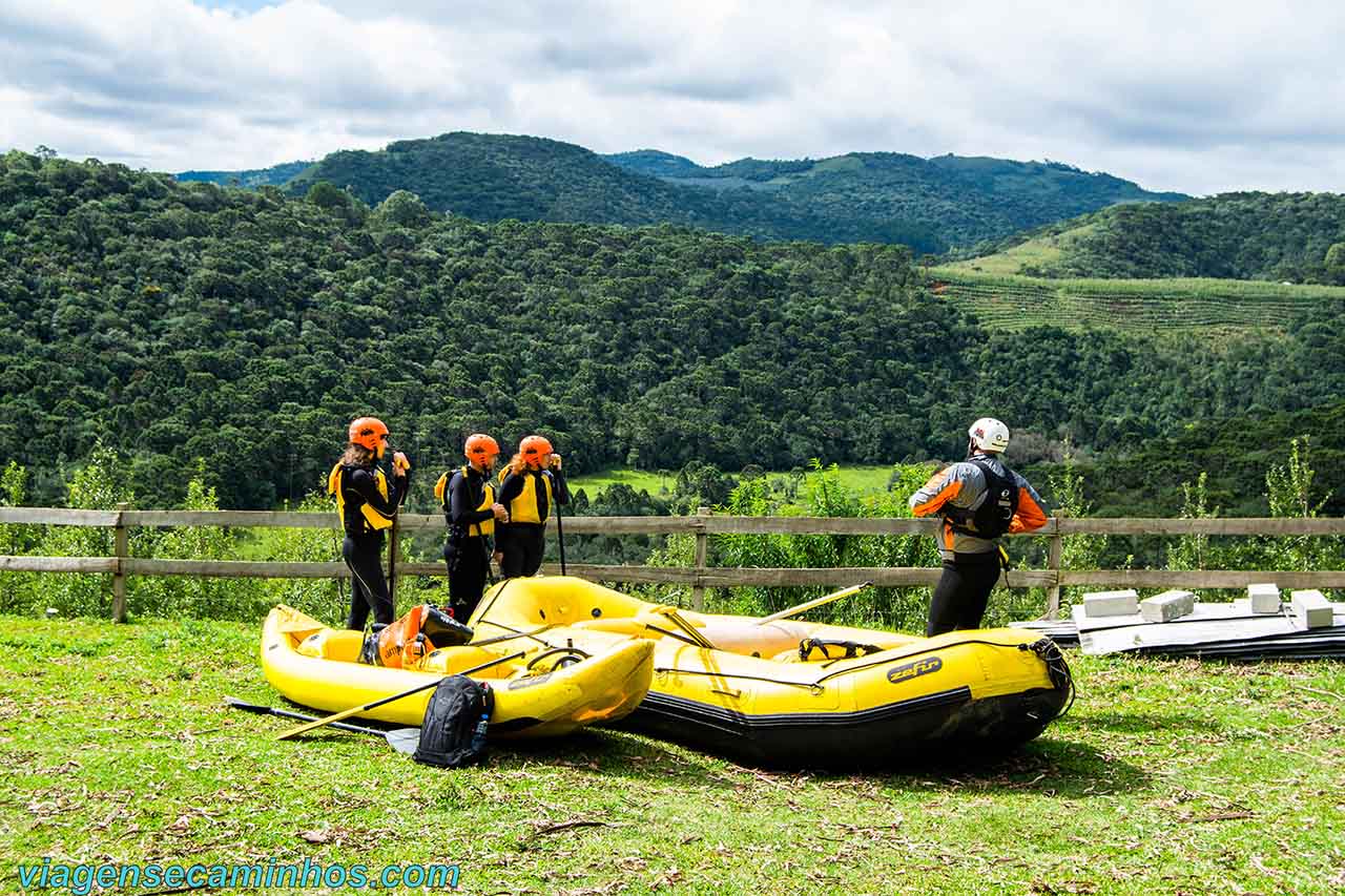 Preparativo para Rafting