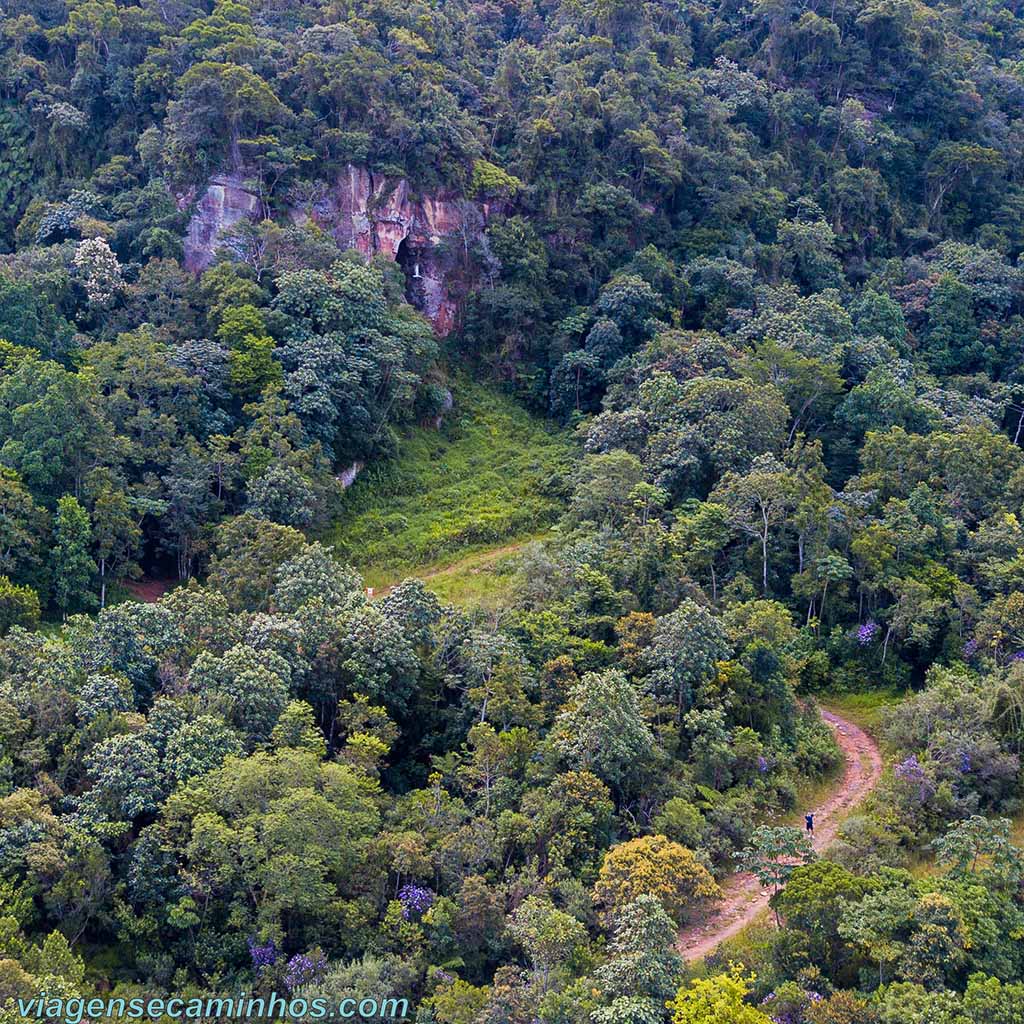 Vista aérea da Gruta da Serrinha - Siderópolis