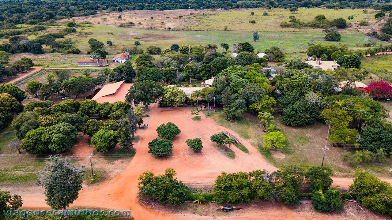 Vista aérea da Fazenda San Francisco - Pantanal