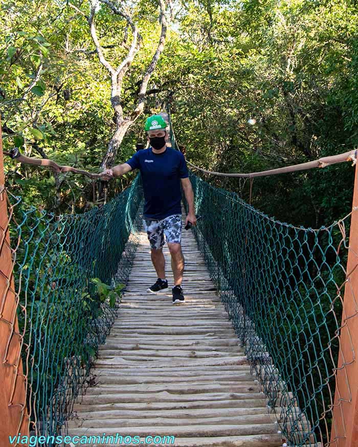 Ponte suspensa na Gruta São Miguel - Bonito MS