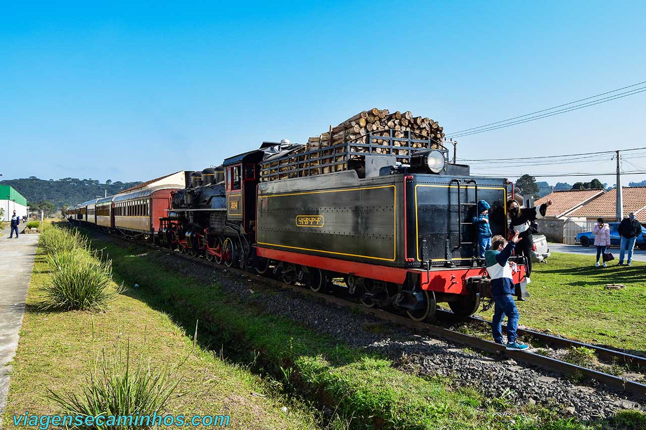 Maria Fumaça na Estação ferroviária de São Bento do Sul SC