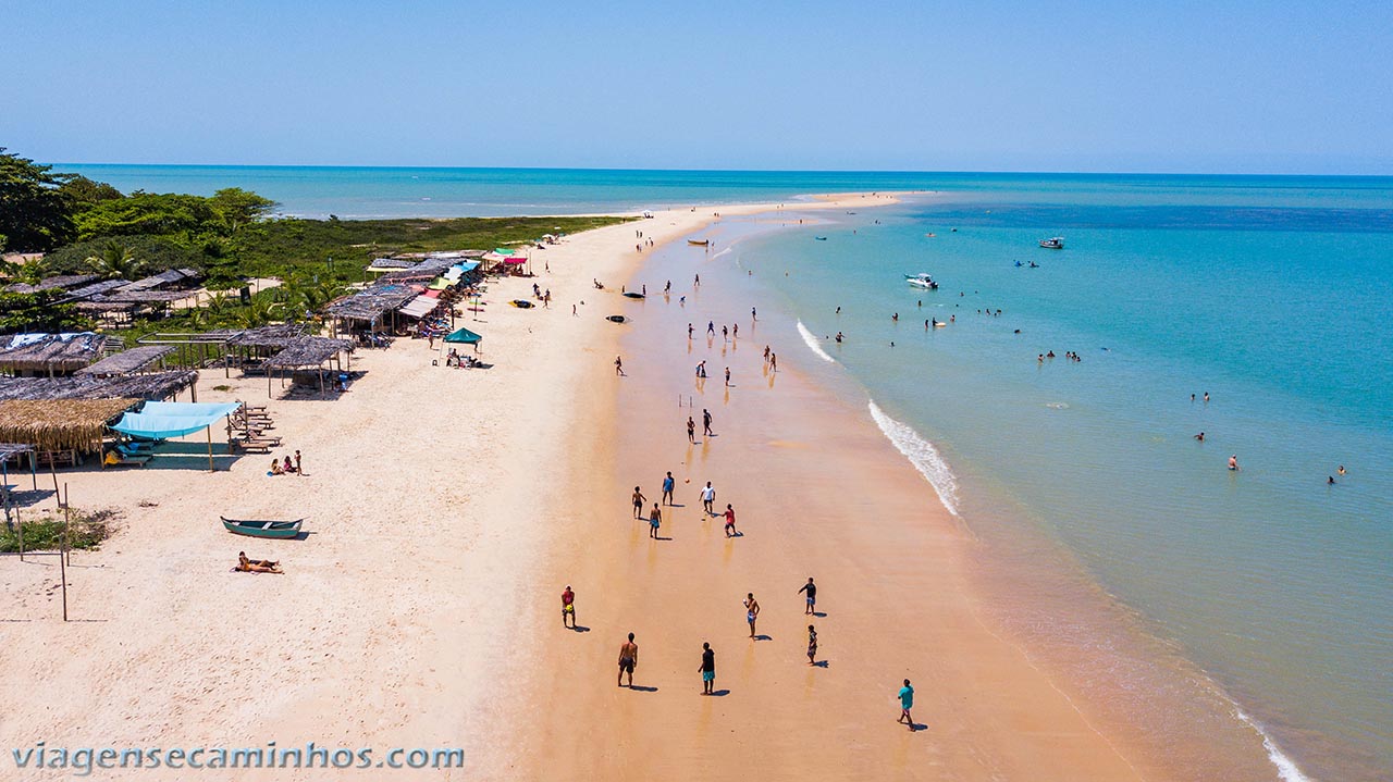 Vista aérea da Praia da Ponta do Corumbau