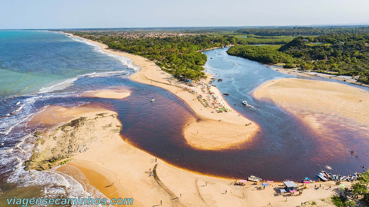 Vista aérea de Caraíva - Bahia