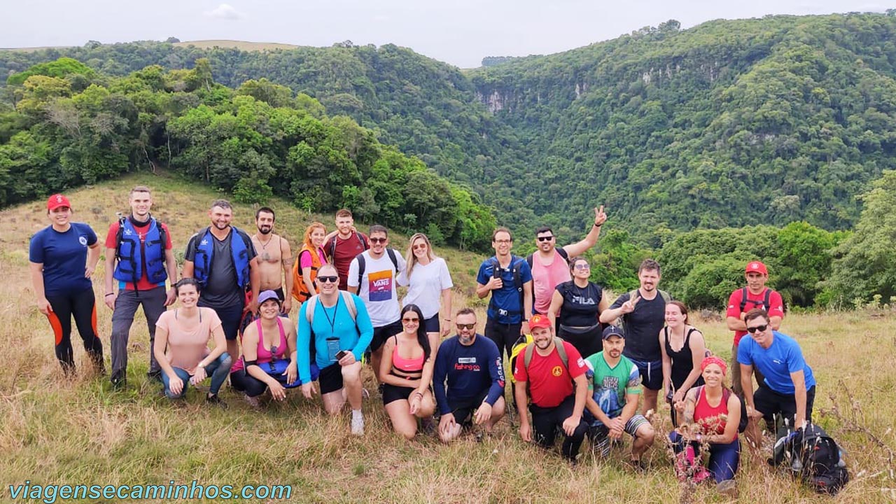 Grupo no Cânion da Piruva