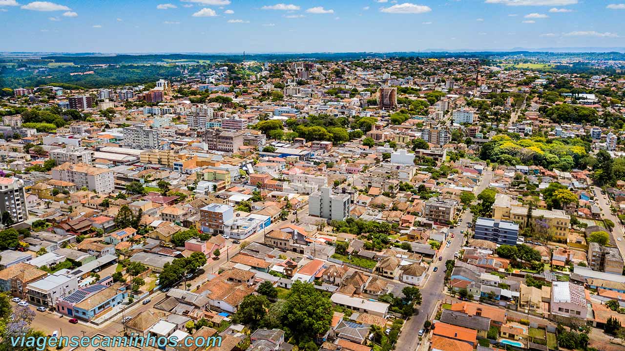 Vista aérea da cidade de Cachoeira do Sul