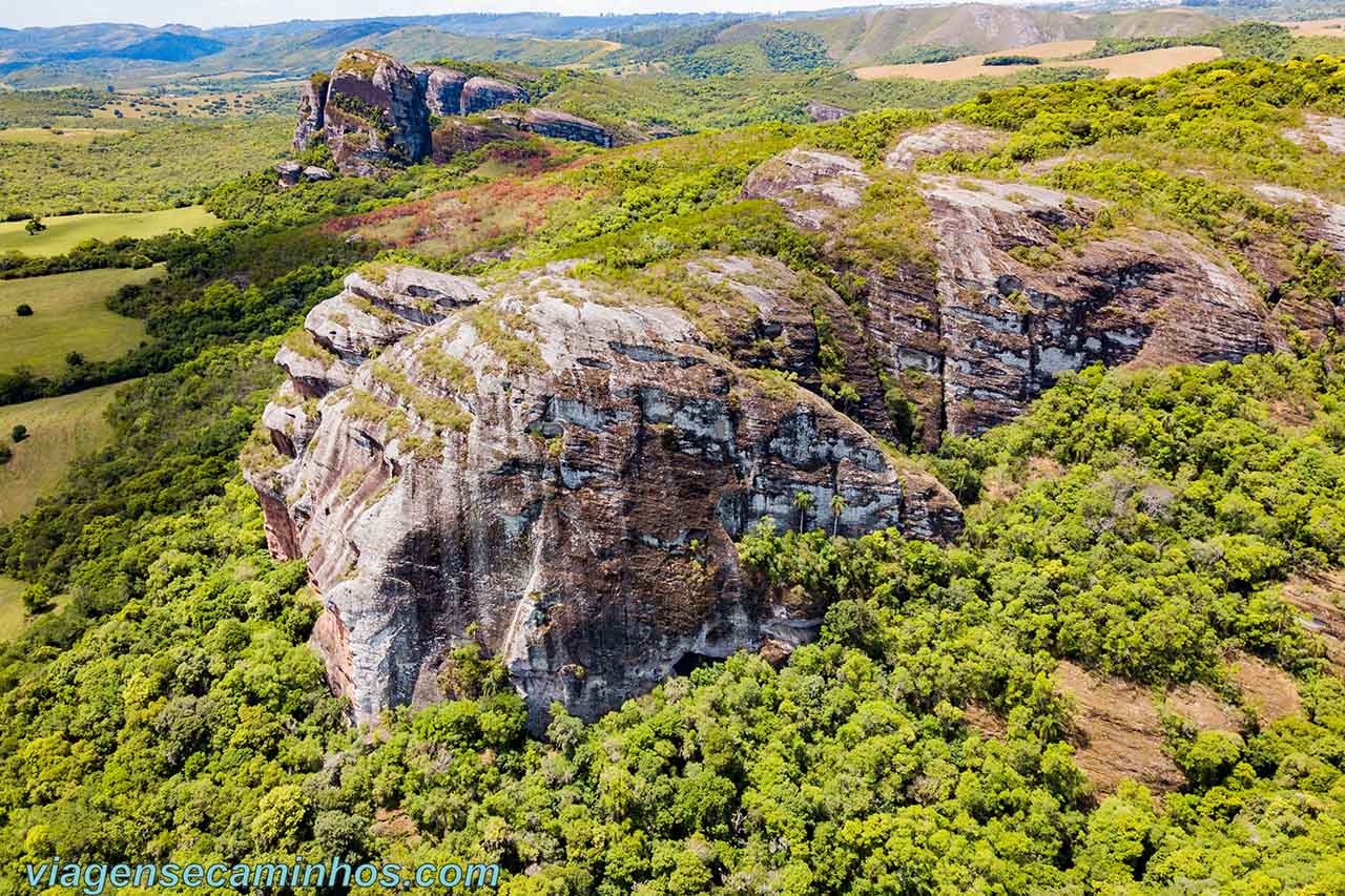 Vista aérea da Pedra do Segredo