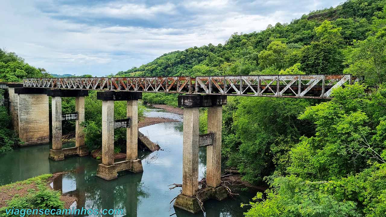 Ponte férrea em Nova Esperança do Sul RS