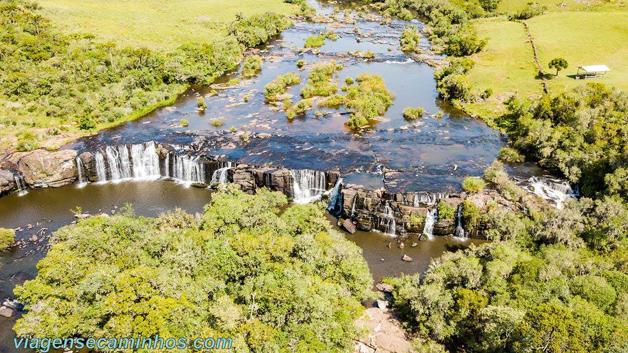 Vista aérea da Cachoeira dos Venâncios