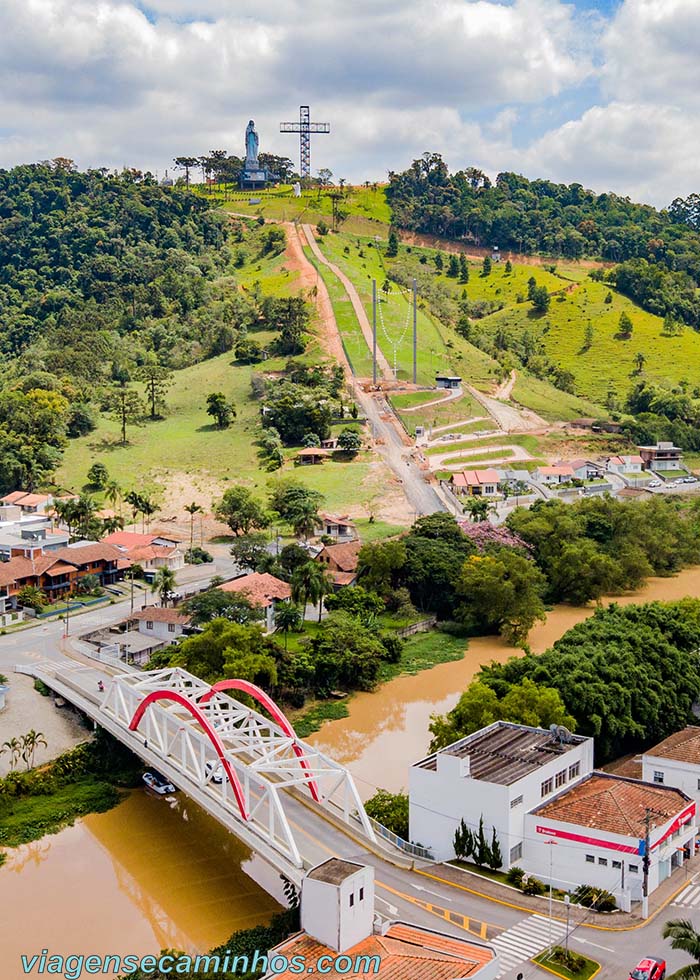 Ituporanga - Ponte do Rio Itajaí e Santuário do Louvor