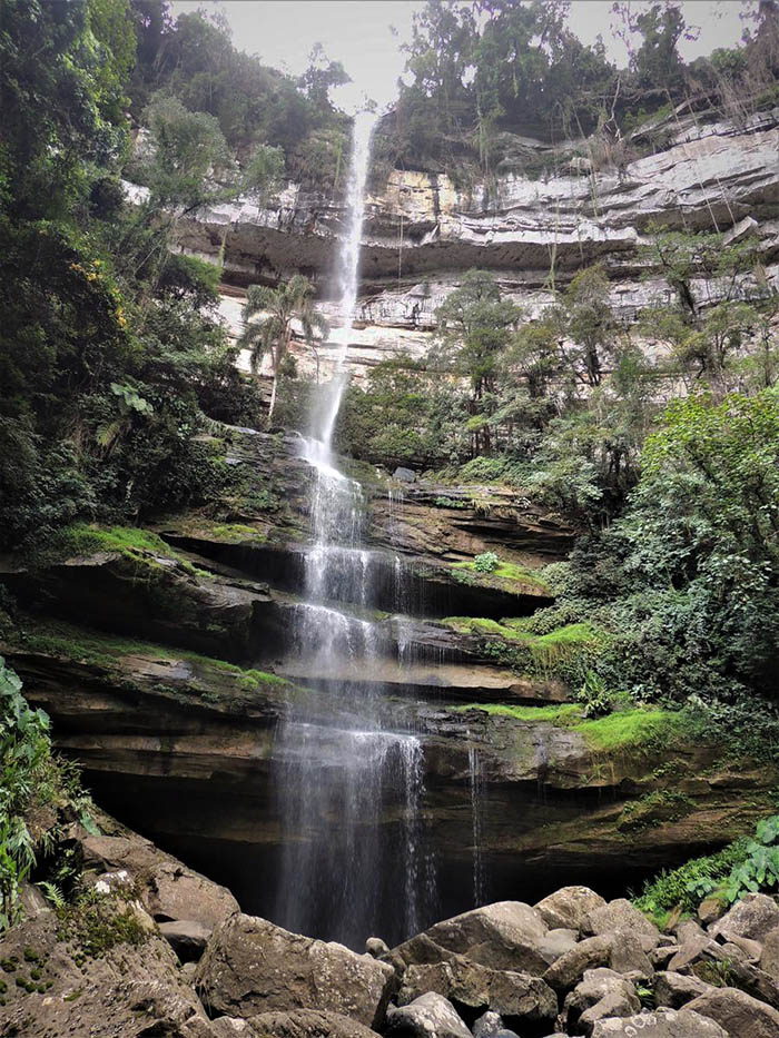 Cachoeira do Rio Saltinho por baixo