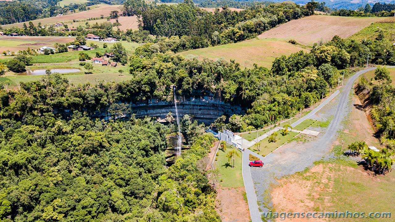 Mirante da Cachoeira do Rio Saltinho - Chapadão do Lajeado SC