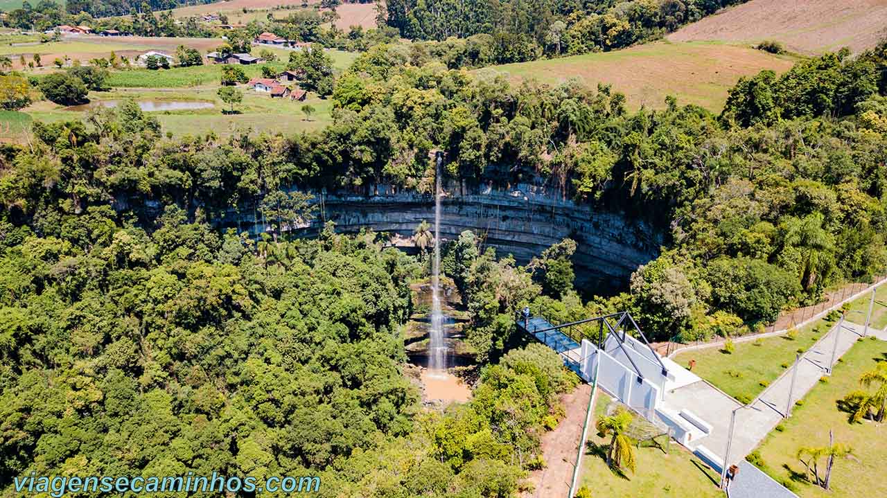 Mirante da Cachoeira do Rio Saltinho - Chapadão do Lajeado SC