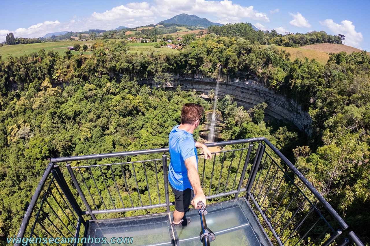 Mirante da Cachoeira do Rio Saltinho - Chapadão do Lajeado SC