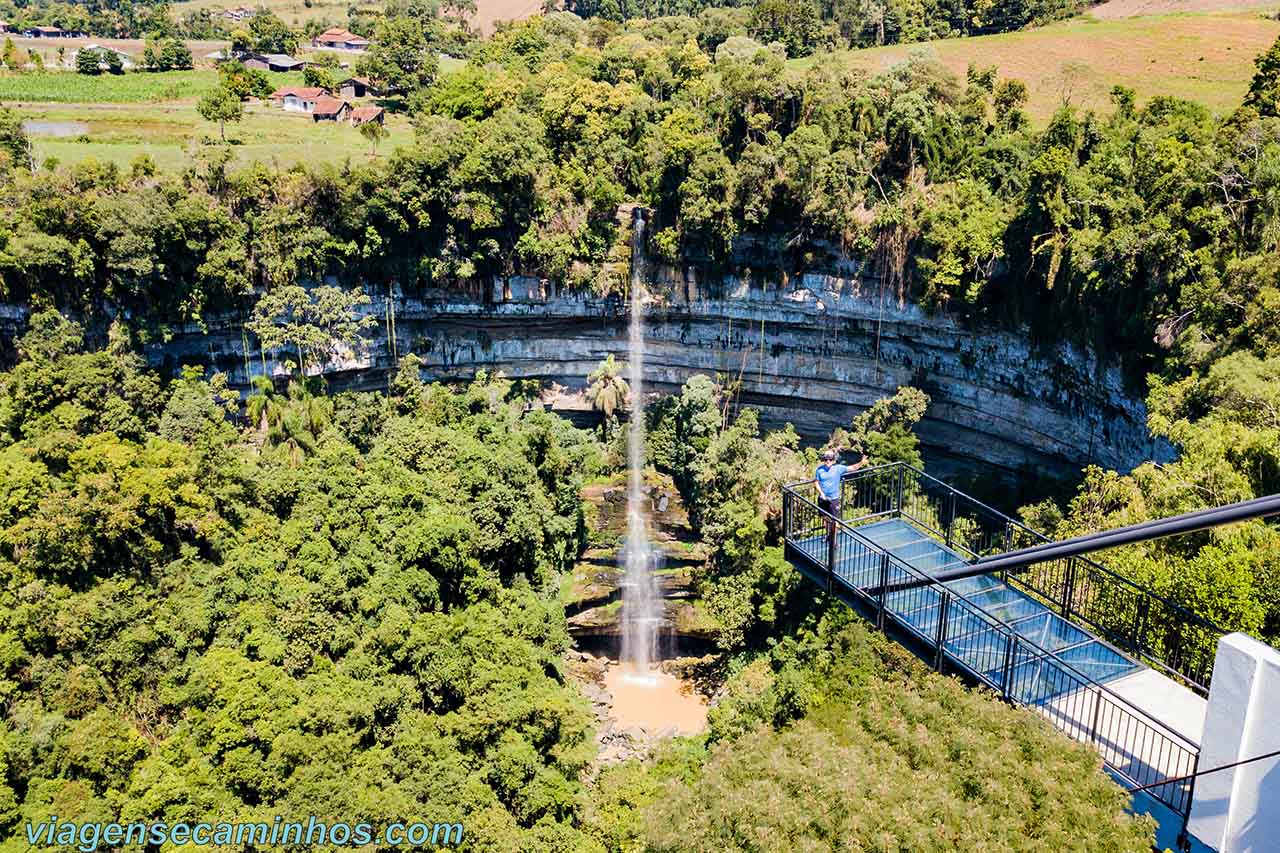 Mirante da Cachoeira do Rio Saltinho - Chapadão do Lajeado SC