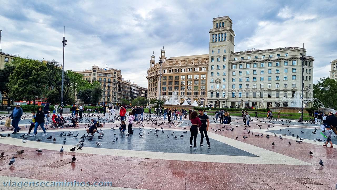O que fazer em Barcelona Espanha - Praça da Catalunha