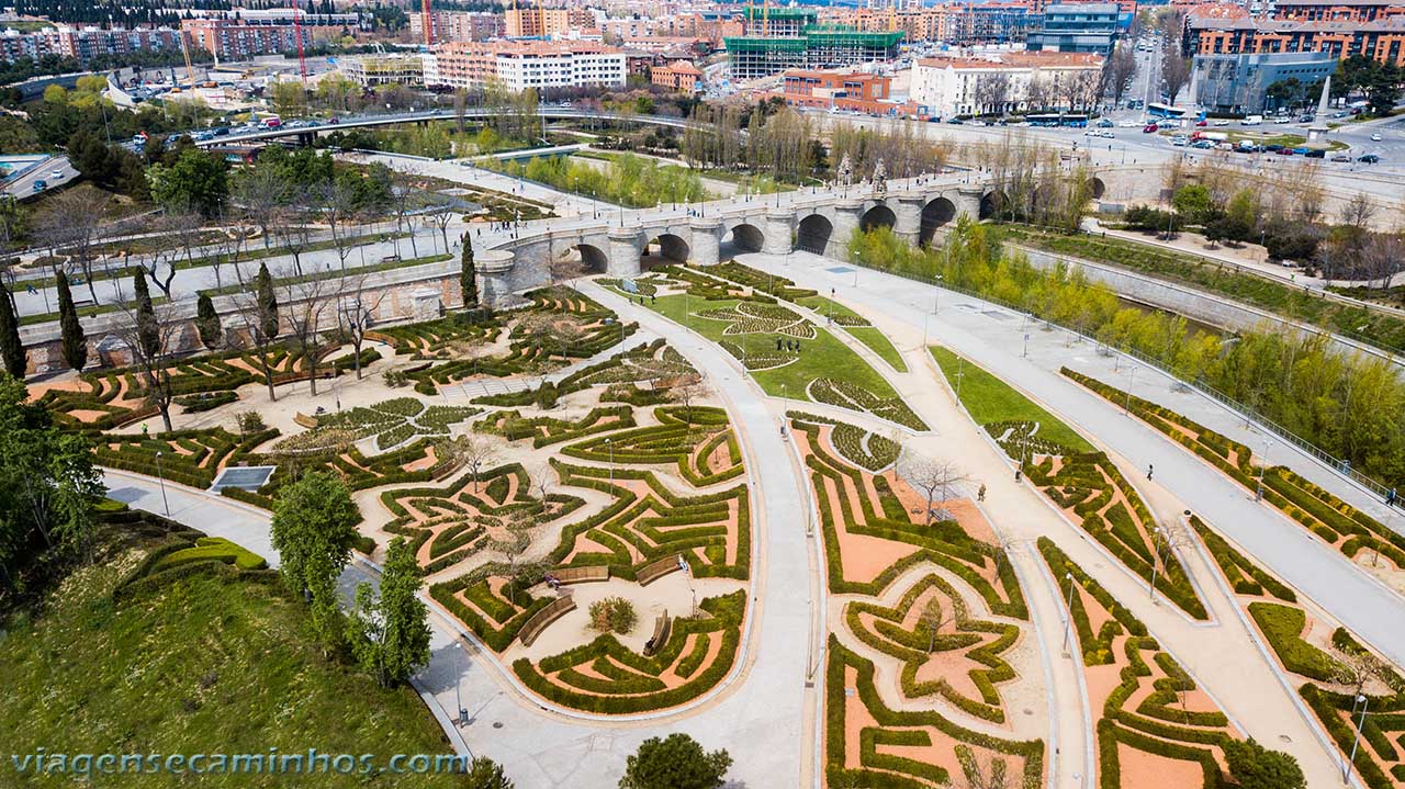 Parque Madrid Rio, vista aérea