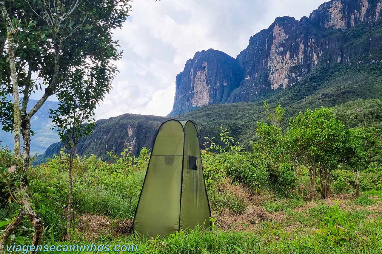 Banheiro no acampamento do Monte Roraima