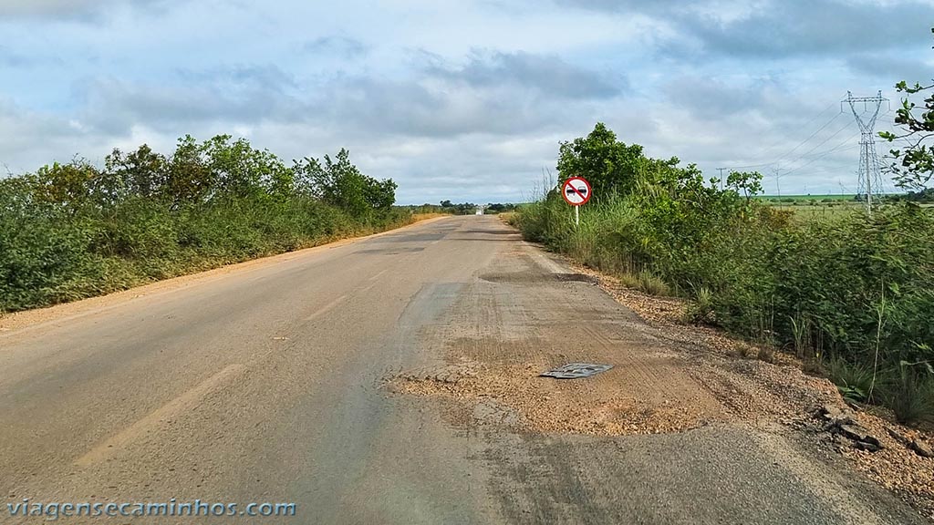 BR-174 entre Boa Vista e Paracaima em Roraima