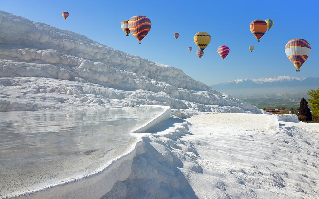 Passeio de balão em Pamukkale