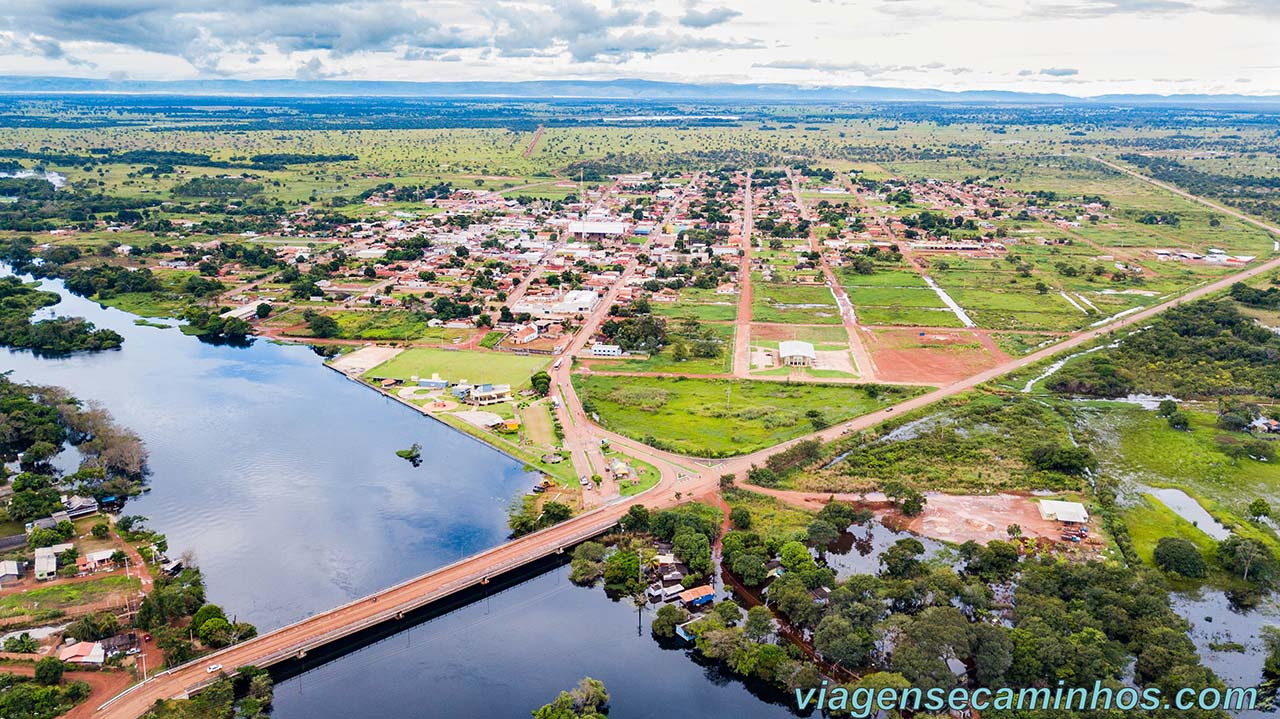 Vista aérea da cidade de Vila Bela da Santíssima Trindade MT