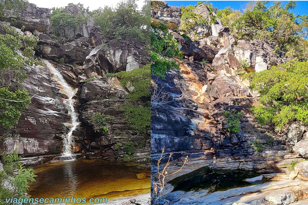 Cachoeira do Abismo - época chuvosa e seca