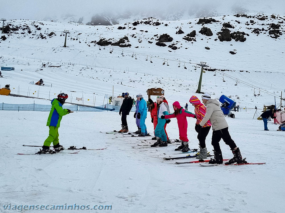 Aula de esqui em Farellones - Chile
