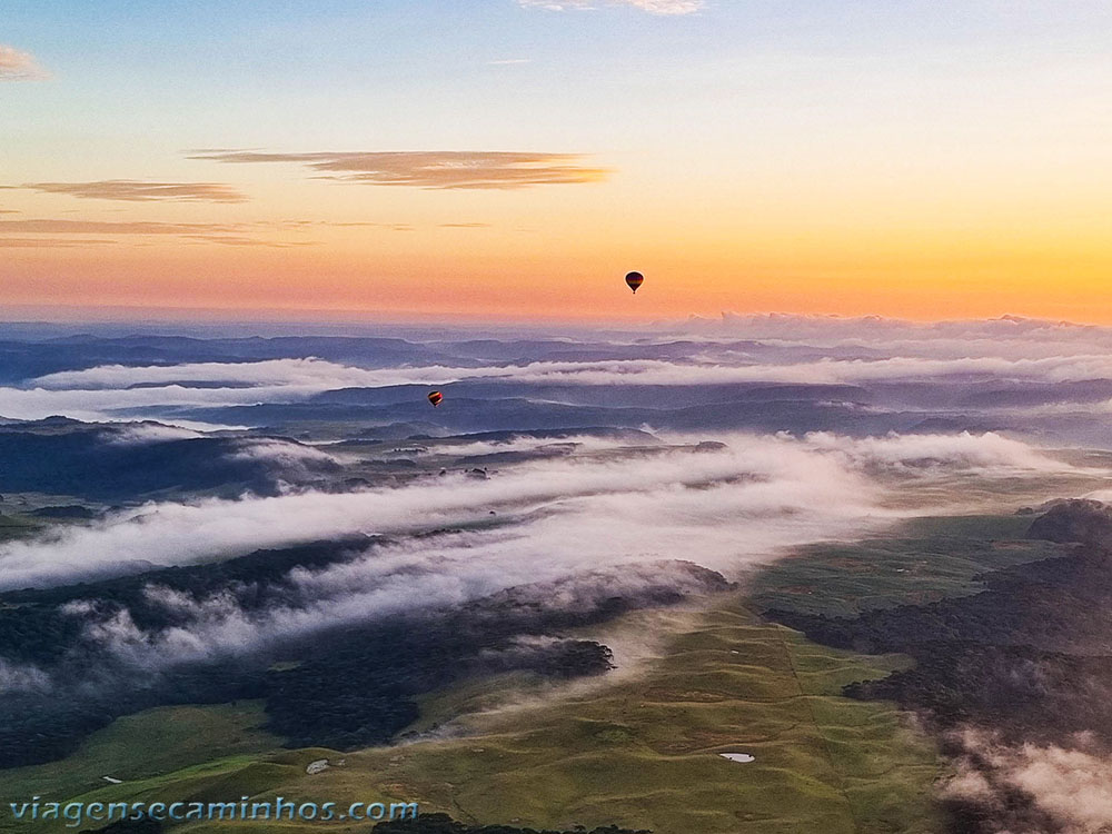 Passeio de balão em Cambará do Sul