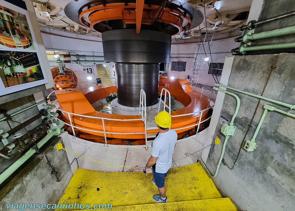 Eixo da turbina de Itaipu