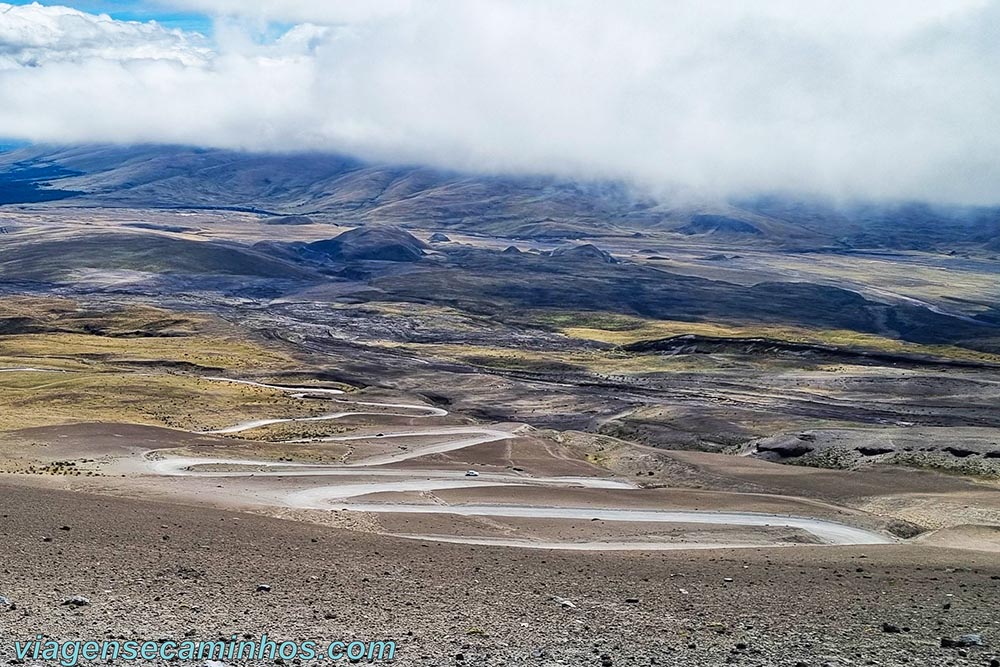 Estrada para o Refúgio Cotopaxi