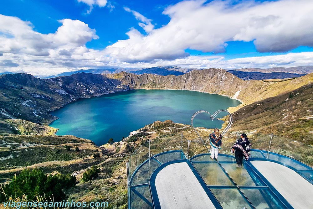 Mirante de vidro da Laguna Quilotoa